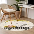 thumbnail image 4 of Round Rug 3.3Ft Washable Non-Slip, Cute Pig Circle Area Rugs for Living Room Bedroom, County Sunflowers Truck Farmhouse Black White Plaid Indoor Floor Mats Carpet Runner for Home Decor Aesthetic, 4 of 8