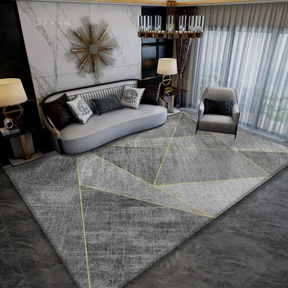 Light Luxury Geometric Carpets for Living Room Decor Home Sofa Coffee Table Carpet Bedroom Soft Lounge Rugs Non-slip Floor Mats
