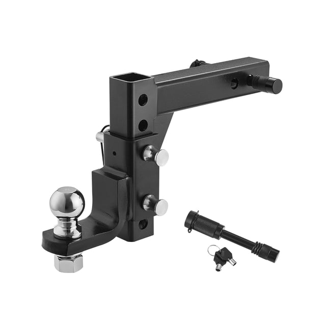 Adjustable Trailer Hitch KFFKFF, compatible With 2-inch Receiver, Trailer Hitch Ball Mount With 2-inch Ball and Pin