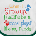 thumbnail image 4 of Inktastic Soccer Player Like Daddy Boys or Girls Baby Bib, 4 of 4