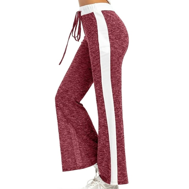 Womens Casual Flare Yoga Pants Lounge Pants Sports Sweatpants High Waist Capris