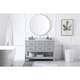 thumbnail image 6 of 48 inch single bathroom vanity in gray with backsplash, 6 of 8