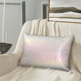 thumbnail image 2 of Pofeuu Glitter Light Pearl Print Satin Pillowcase for Hair and Skin Pillow Cases, Silk Pillow Cases, Soft Cooling Pillow Covers, 20x30 Inches（Pillow core not included）, 2 of 7