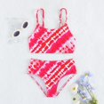 thumbnail image 3 of Gyratedream Baby Girls Suspender Swimsuits 2 Piece Bikini Set Toddler Kids Quick Dry Print Tankini Sets Bathing Suits for 8 Years-12 Years, 3 of 7