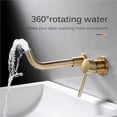 thumbnail image 4 of Concealed Basin Faucet 360 Degree Rotation Retro Copper Hot And Cold Sink Faucet Double Hole Wall Buried Faucet for Kitchen Bathroom Hotel, 4 of 9