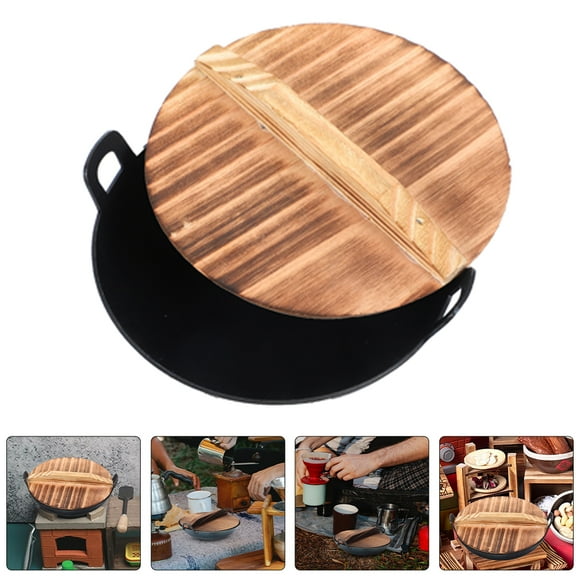 LIFKOME Multi Iron Mini Iron Wok With Lid Multi Iron Kitchen Accessories 1 Set