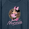 thumbnail image 3 of Mickey & Friends - Minnie Leopard Print - Women's Lightweight French Terry Long Sleeve Shirt, 3 of 5