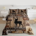 thumbnail image 2 of Feelyou Farmhouse Deer Elk Twin Comforter Sets, Rustic Lodge Cabin Bedding Set, 2-Piece, 2 of 8