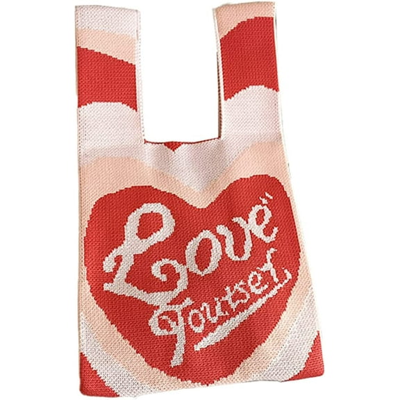 CoCopeaunts Summer Knitted Bag, Women Wool Crochet Bag Small Woven Hobo Handbag Boho Tote Bag Handbag Vacation Bag Purse