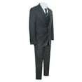 thumbnail image 3 of Men's Three Piece Premium Modern Fit Two Button Suit Charcoal-Gray, 3 of 7