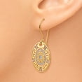 thumbnail image 3 of FB Jewels Leslie's 14K Two Tone Gold Greek Key Dangle Earrings, 3 of 4