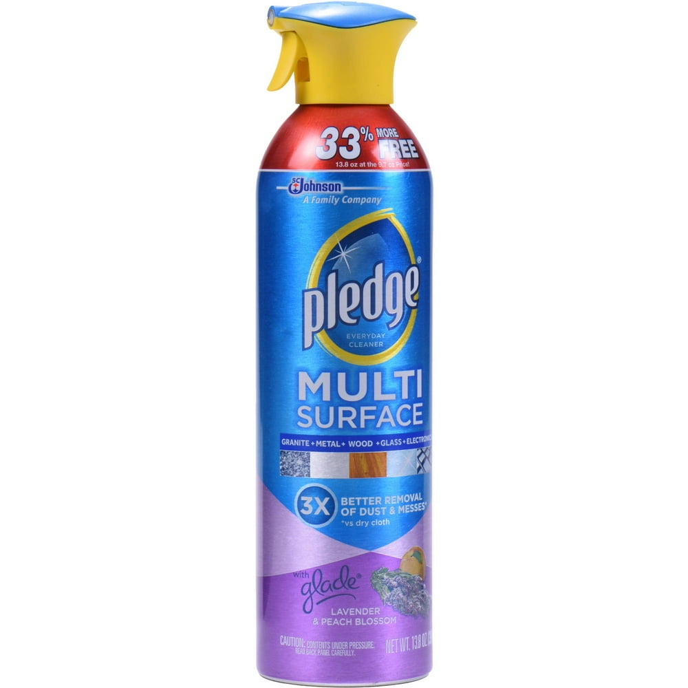 Pledge Glade Lavender & Peach Blossom MultiSurface Cleaner, 13.8 oz