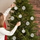 thumbnail image 5 of mfyjkho Bolas De Adorno Navideñas De Terciopelo Flocado De 6 Cm Con Lazos Para Colgar Para Decorar El Árbol, Paquete De 12, 5 of 6