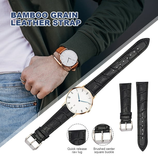 Correa de reloj de moda de cuero de grano superior correa de reloj moderna transpirable para hombres y mujeres Ndcxsfigh Para estrenar