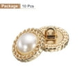thumbnail image 3 of Uxcell 10pcs 24L Pearl Gold Metal Sewing Buttons 15mm 5/8" Round Women Coat Buttons with Plastic Shank Replacement DIY Button for Sewing Clothing Sweater Decoration Craft, #2, 3 of 7