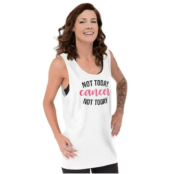 Not Today Breast Cancer Survivor Tank Top Tee Shirt Women Brisco Brands S