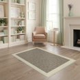 thumbnail image 2 of ODIKA Farmhouse Interlocking Border Neutral Decorative Geometric Juniper Stain Resistant Low Profile for Dorm Room, Small Living Apartment, 2 of 7