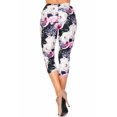 thumbnail image 2 of Creamy Soft Capri Leggings Premium Women's Floral Garden Bouquet Extra Plus, High Rise, Stretchy, Comfortable, 3X-5X Capris - by USA Fashion, 2 of 2