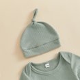 thumbnail image 5 of Cjfdfy Newborn Baby Boy Girl Fall Outfit Auntie's Lil Dude Letter Embroidery Ribbed Long Sleeve Romper And Hat Set Infant Cute Coming Home Outfit 0-9 Months, 5 of 9
