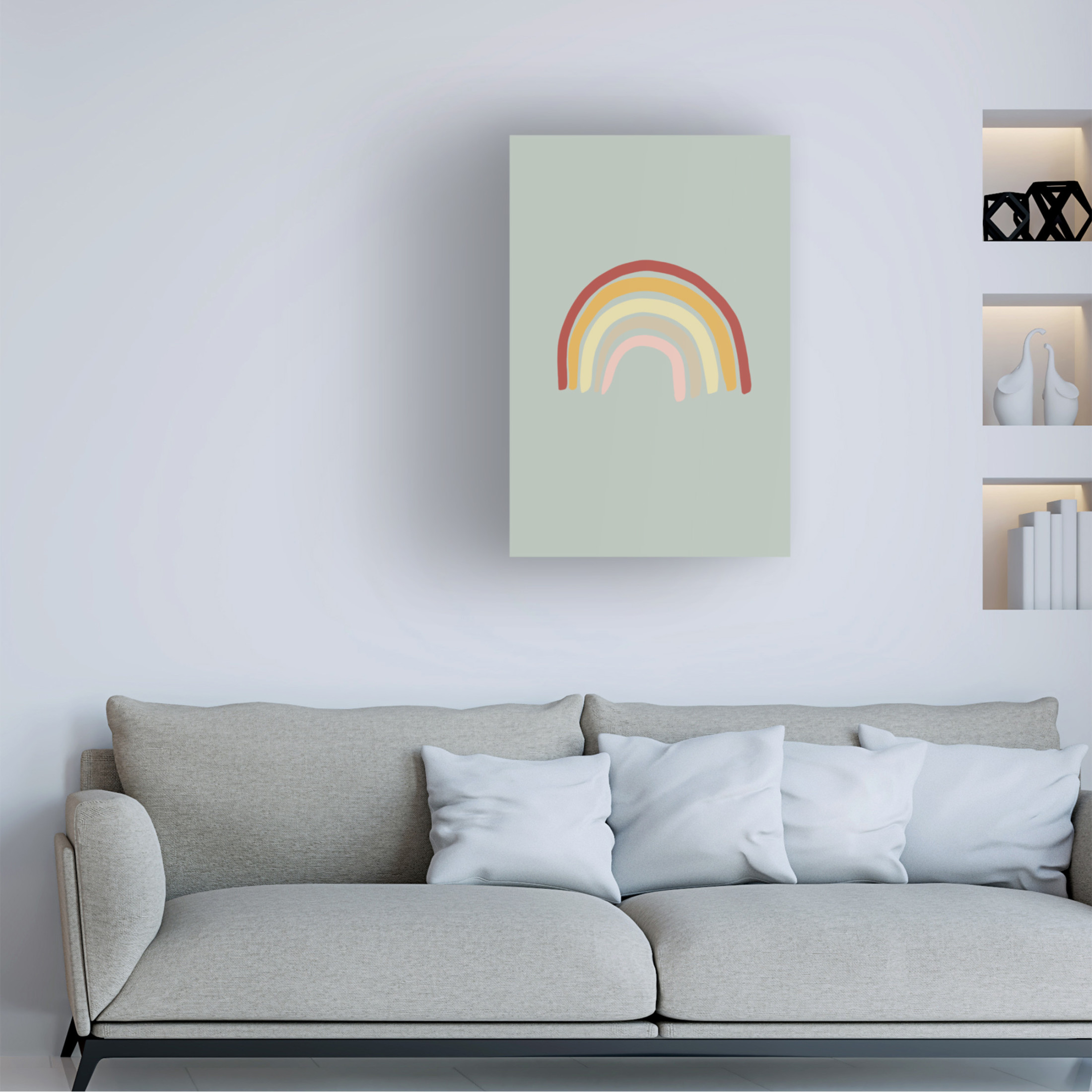 Canvas Wall Art - Pictufy Studio 'Rainbow Green' Wall Art for Living Room, Bedroom, or Office Décor by Trademark Fine Art - 12 x 19 Inches