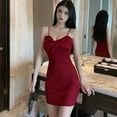 thumbnail image 2 of Women‘s Sleeveless Spaghetti Strap Tank Bodycon Tight Mini Club Party Dress, 2 of 5