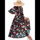 thumbnail image 3 of Vestido Bohemio Informal de Larga con Escote en V Profundo para Mujer Negro L, 3 of 9