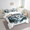 thumbnail image 3 of Manfei Cute Wolf Bed in a Bag Full Size,Woodland Animal Bed Set,Tropical Plant Pine Bedding Full Size,Ultra Soft Bedroom Decor,7 Pieces, 3 of 7