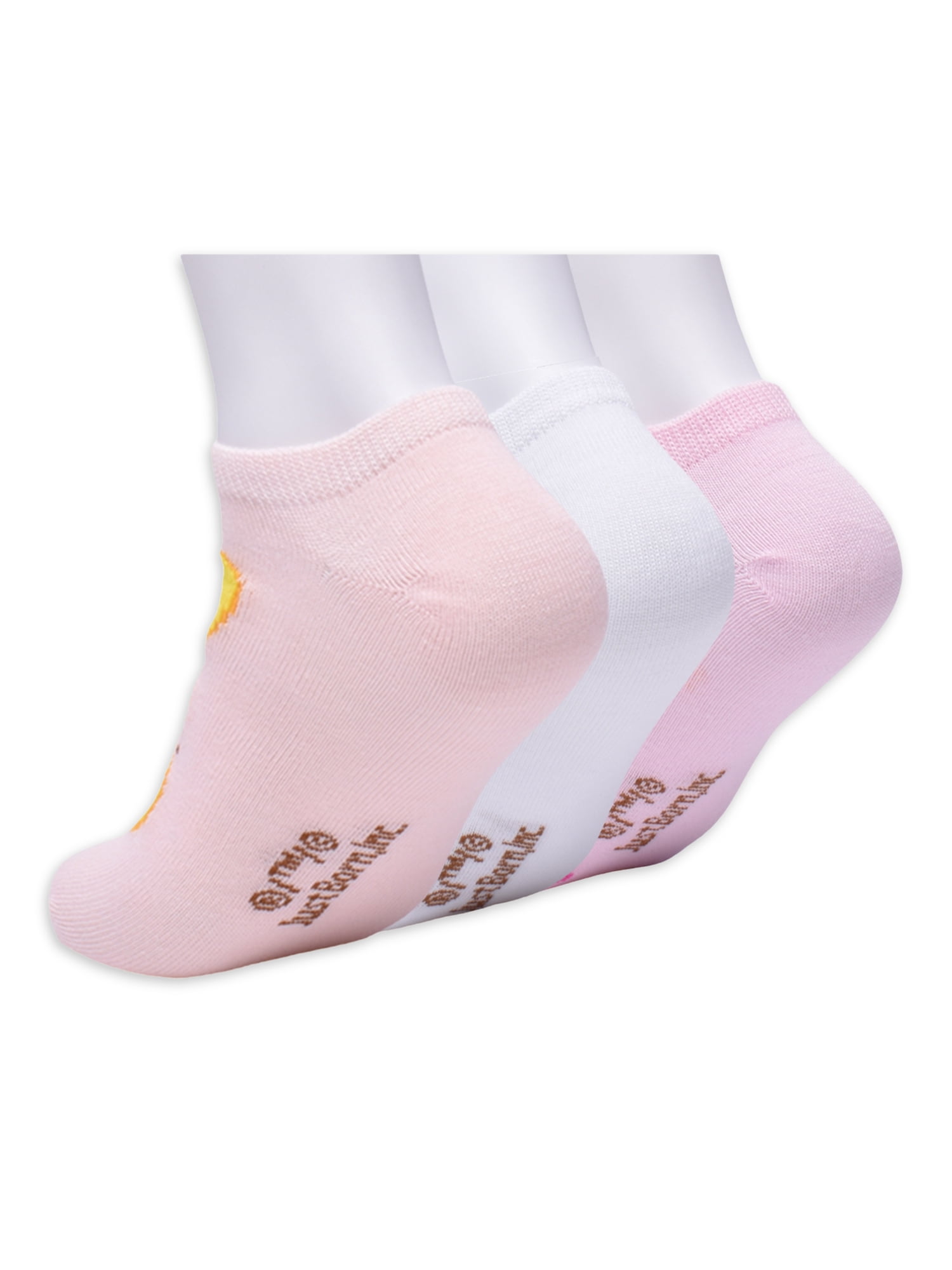Peeps Girls No Show Socks, Gift Box, 3 pairs, Pastel Colors
