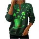 thumbnail image 3 of TaTaai Women Fashion St. Patrick's Day Printed Loose Round Neck Sweatshirt Ladies Long Sleeve Casual Top Soft Comfortable for Daily Home Office Streetwear Spring Fall Winter Gift, 3 of 5