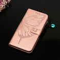 thumbnail image 7 of SaniMore Case for Google Pixel 8 Pro, PU Leather Luxury Embossed Butterfly Glitter Diamond [Wrist Strap & Card Slots & Flip Kickstand] Full-body Shockproof Wallet Cover For Google Pixel 8 Pro,Rosegold, 7 of 7