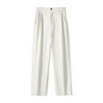 thumbnail image 4 of JAJAHO Mens Suit Pants Straight Leg Relaxed Fit Elastic Waistband Dress Pants Ankle Length Solid Color Versatile Trousers, 4 of 5