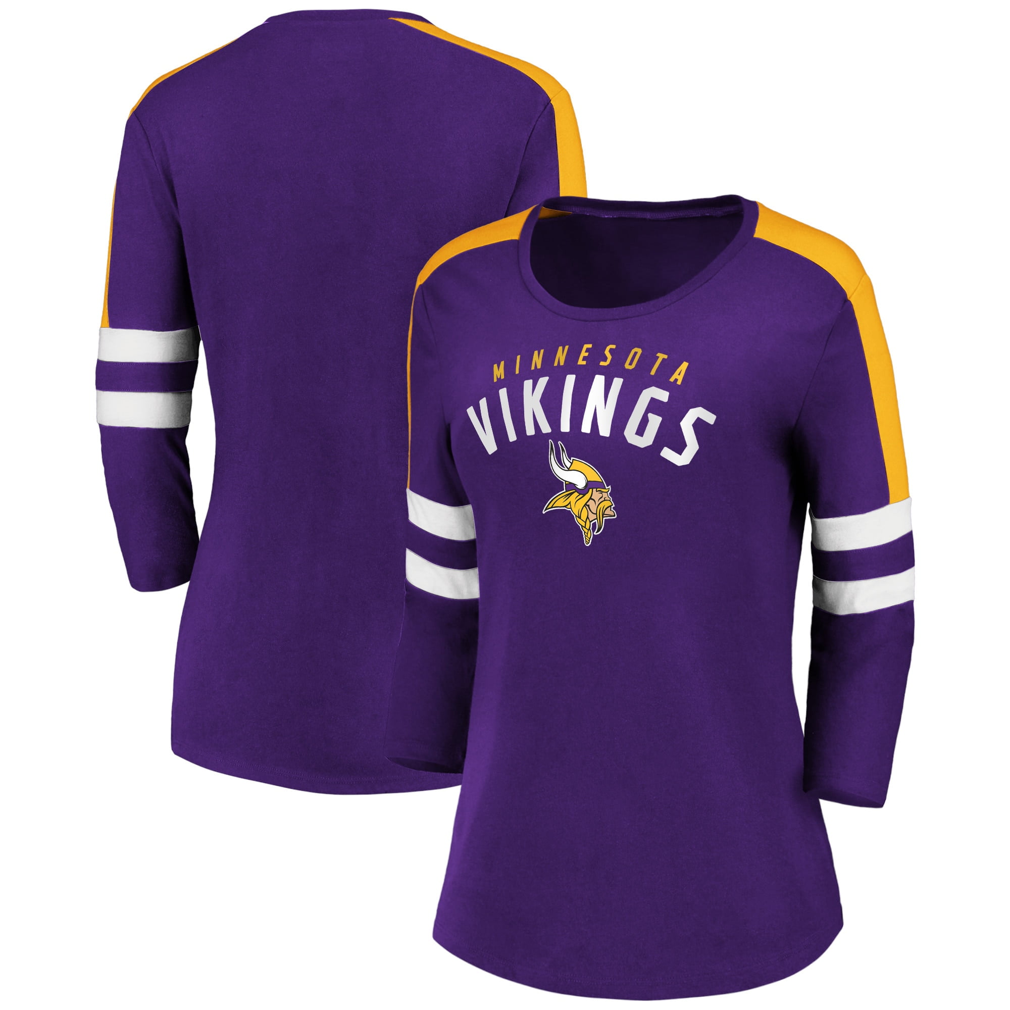 Minnesota Vikings Fanatics Branded Women's Engage Double Team 3/4 ...