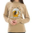 thumbnail image 3 of Big Size Happy Hour Soak Graphic Design Unisex Ring Spun Cotton Premium Long Sleeve T-shirt - Mushroom 2XL, 3 of 4