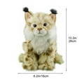 thumbnail image 3 of Realistic Stuffed Animal Plush Toy Real Lifelike Wild Cat Doll with Soft Material for 3-5 Years Gift Collection and Cuddle Companion, 3 of 6