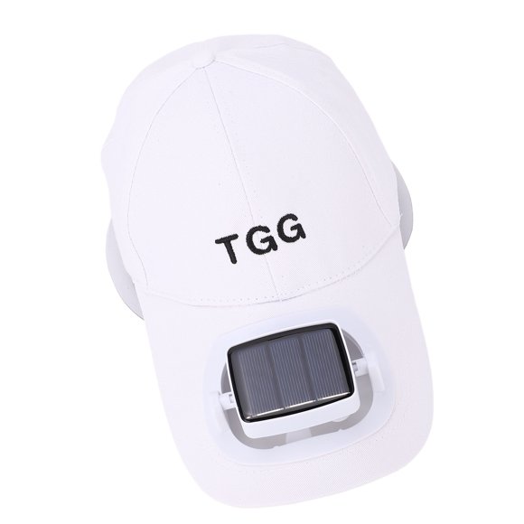 Solar Fan Cap, Wide Brim, Summer Baseball Cap with Solar Fan for Beach Garden Sports, Gentle Breeze, Adjustable Fit, Detachable Fan