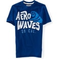 thumbnail image 1 of Aeropostale Aero Waves Camiseta gráfica para hombre, azul, extragrande, 1 of 1