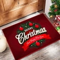 thumbnail image 1 of Veeogra Grande Vente, Décorations de Noël, Tapis de Sol, Tapis de Jour de Noël Super Absorbant en Microfibre Antidérapant Lavable en Machine pour Cuisine, Ornements de Noël Rouges, 1 of 3
