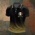 thumbnail image 2 of CONZONE Mens Polo Shirts Short Sleeve Buttons Shirts for Men Crew Neck Mexican Graphic Casual Summer Tee Tops, 2 of 3