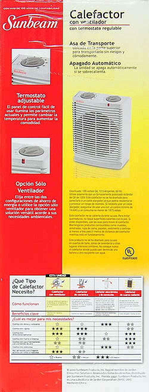 Sunbeam Compact Personal Heater SFH111-WM1 - Walmart.com