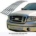 thumbnail image 3 of APS Compatible with Ford F-150 2006-2008 Lower Bumper Stainless Steel Chrome 8x6 Billet Front Grill Grille Insert F65352C, 3 of 7