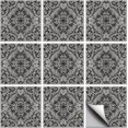 thumbnail image 1 of CHGCRAFT 36 Pcs Retro Dark Patten Tile Sticker Geometric Shapes Wall Tile Stickers Waterproof Self Adhesive Stick on Decals for Kitchen Bathroom Wall Art 4×4 Inch, 1 of 7