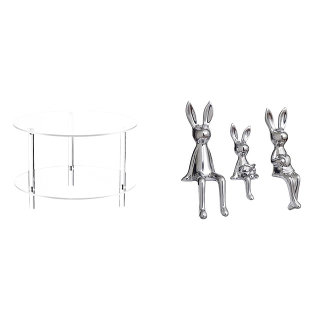 Mesa Auxiliar Compacta De Acrílico Transparente, Ideal Para Bebidas, Mesita De Noche O Como Mueble Junto A La Cama. Fácil De Armar. Perfecta Para Sala De Estar, Baño O Cualquier Espacio.
