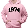 thumbnail image 2 of 1974 College Style Hoodie Sweatshirt Unisex Medium Pink, 2 of 5