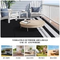 thumbnail image 4 of Outdoor Rug – Waterproof Reversible 8x10ft Plastic Straw Carpet – Modern Geometric – Durable & Washable – for Patio, Porch, Deck, Balcony, RV, Camping & Beach - Black and White, USA, 4 of 7