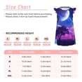 thumbnail image 3 of Vsdgher Ciel Étoilé Coloré de Rêve pour Filles Chemises de Nuit Tout-Petits Manches Courtes Volantées Nuisette Robe de Nuit Tenue de Sommeil Pyjamas pour Fête Pyjama-Petit, 3 of 6