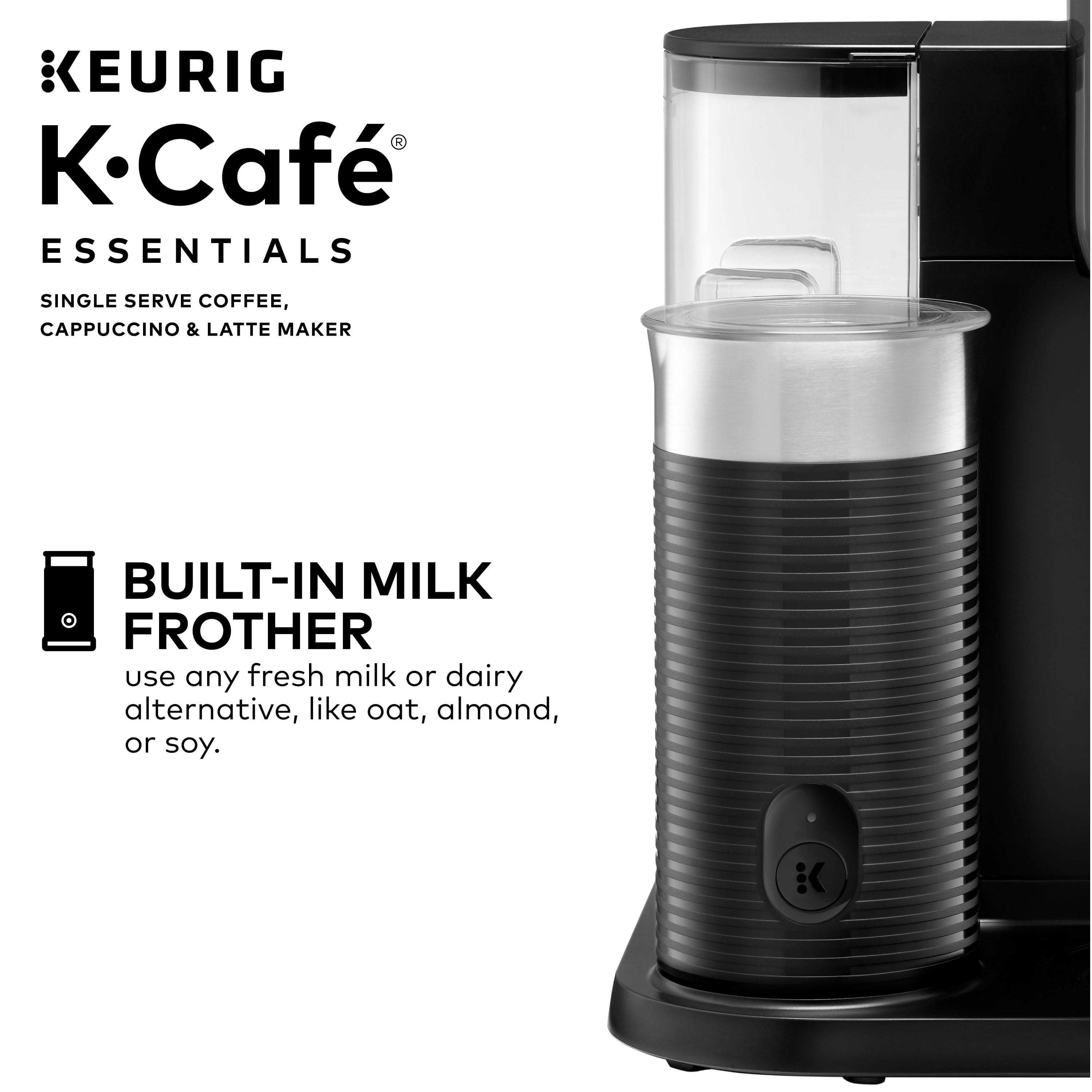 Keurig Works Non-Dairy Milk, Hot and Cold Frothing, Compatible K