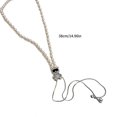 thumbnail image 3 of Fashion Trend Alloy Drawing Pearls Pendant Collarbone Chain Temperament Simple Cold Wind Adjustable Tassels Necklace, 3 of 4