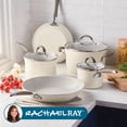 thumbnail image 3 of Rachael Ray Cucina Ceramic Nonstick Cookware 10 Piece Pots and Pans Set, Almond, 3 of 11