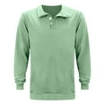 thumbnail image 2 of Men's Classic Polo Shirt Long Sleeve Button Up Collared Solid Tops Lightweight Casual Business Work Loose Fit Basic Tees, 2 of 6