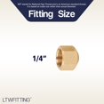 thumbnail image 2 of Tapa de compresión de latón LTWFITTING para tubo de 1/4" - paquete de 10, 2 of 5